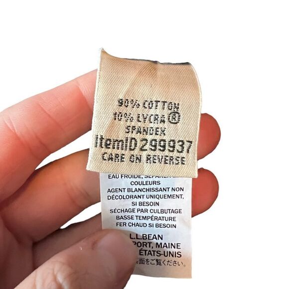 L.L. Bean navy knit straight leg pants. Size small petite - Picture 4 of 9